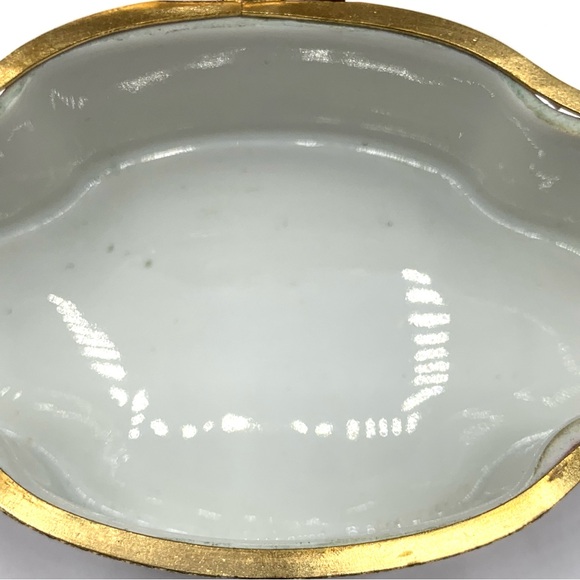 Vintage Limoges France Pink Porcelain Trinket Box Gold Gilt Floral - Picture 11 of 16